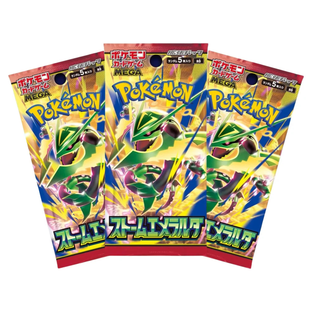 3 x Pokémon Storm Emeralda (Japanese) Booster Packs