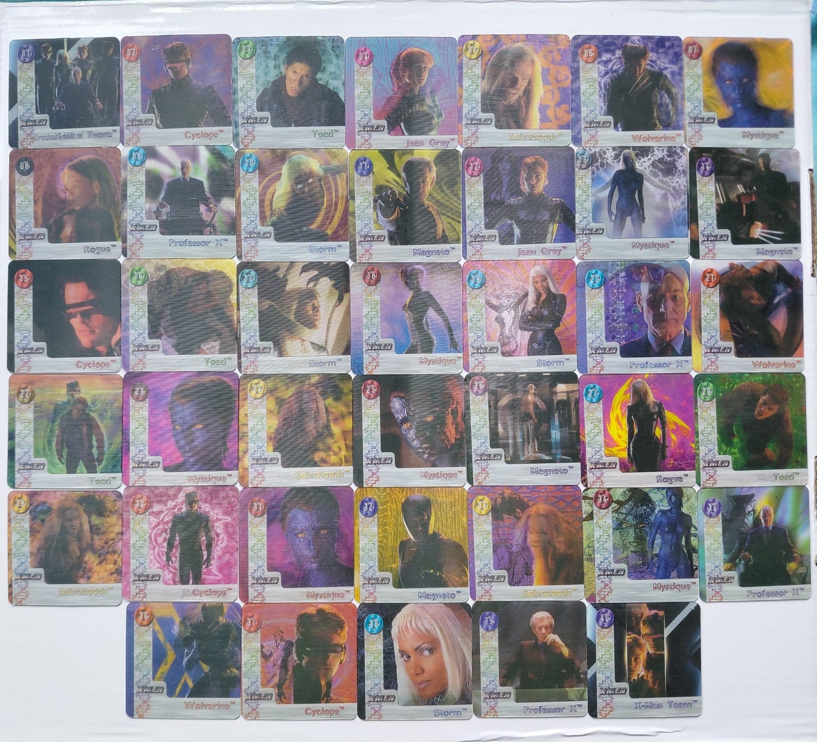 Artbox X-Men Lenticular Trading Card Set (2000) | Complete Base + Chase Set+ Rare